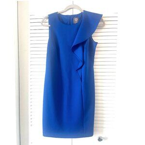 Vince Camuto Sleeveless Ruffle Shoulder Dress Size 6